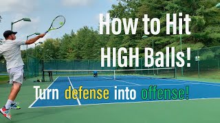 How to Hit HIGH Balls in Tennis  Forehand Guide [upl. by Damalis]