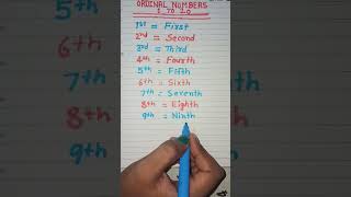 Ordinal Numbers  1 To 20 Ordinal Numbers [upl. by Bensky]