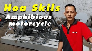 Building an Amphibious motorcycle I have finished fabricate the frame and engine assembly [upl. by Sanbo924]