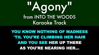 quotAgonyquot from Into the Woods  Karaoke Track with Lyrics on Screen [upl. by Bobette]