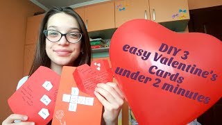 DIY Valentines Cards under 2 Minutes  НСС Картички за Св Валентин под 2 Минути [upl. by Ettelliw]