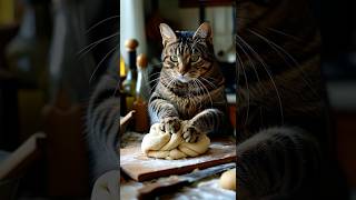 When your bread kneading skills are purrfect 🍞😺 This feline baker knows their dough [upl. by Ethelda]