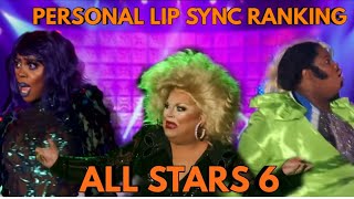 Drag Race All Stars 6 Personal Lip Sync Ranking [upl. by Warrenne]