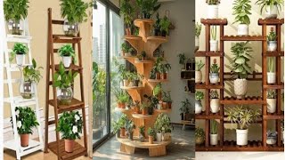 Super Plants Wooden Stand Design Ideas \ Beautiful Indoor Plants Stand amp Balcony Pot Stand Ideas \ [upl. by Irish788]