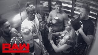 RTruth gets trapped in an elevator with 247 Title challengers Raw June 10 2019 [upl. by Pleione363]