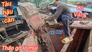 Tàu hậu cần to khủng thay lô mũi và bất ngờ khi tháo gỡ [upl. by Kittie]