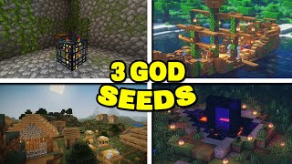 TOP 3 GOD SEEDS For Minecraft Java Edition  Seed Minecraft 120  Minecraft Seeds [upl. by Zilevi]