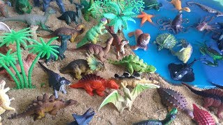 Animais Aquáticos e muitos Dinossauros de brinquedo [upl. by Publus]