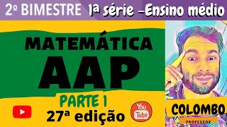 ️⃣15627ª AAP  1ª série do Ensino Médio  MATEMÁTICA 2º bimestre 2020 – – Questões 1 a 4 [upl. by Cutlip]