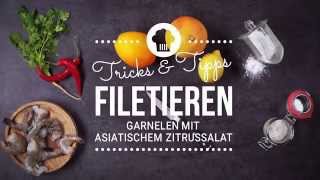 Zitrusfrüchte filetieren I GarnelenSalat I Kochschule I FOODBOOM [upl. by Sregor]