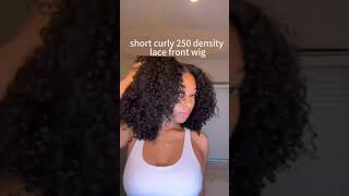 curly glueless lace wigs reviews worldnewhair shortcurlyhair curlhhair [upl. by Kablesh]