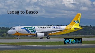 X plane 11 Flight factor A320 Cebu Pacific  Laoag to Basco Vatsim [upl. by Yoshiko687]