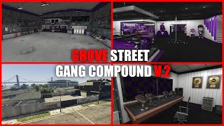 Grove Street Gang Compound V2 MLO  Grimzy FIVEM [upl. by Dacey]