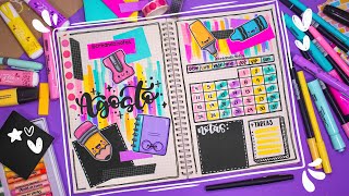 Cómo hacer tu CALENDARIO de AGOSTO  regresoaclases backtoschool portadas bulletjournal ideas [upl. by Torry112]