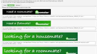 Roomster Affiliate Sign Up [upl. by Etna]