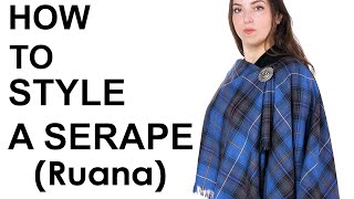 How To Style a Serape  Ruana  Scottish tartan serapes are cozy and elegant [upl. by Nyra]