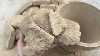 HBDPreeti 🎉🥳gritty mud dirt dry floor and clay pot crumbling 🔥bombastic video [upl. by Aytnahs]