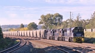 Pacific National Coal Train with 90 Class Locomotives  PoathTV Australian Railways amp Railroads [upl. by Murdoch594]