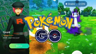 Team GO Rocket Grunt Battle and Caught Shadow Dratini in Pokemon GO Indonesia [upl. by Sadirah935]