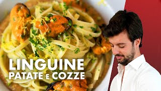 Scopri le linguine con patate e cozze uno straordinario piatto del Sud Italia [upl. by Kcirdneh427]