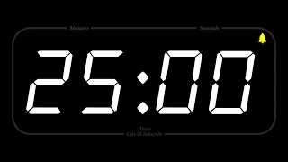 25 MINUTE  TIMER amp ALARM  Full HD  COUNTDOWN [upl. by Barbette56]