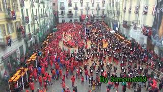 Battaglia delle Arance 2023 Ivrea Piazza di Città vista dallalto [upl. by Laekim976]