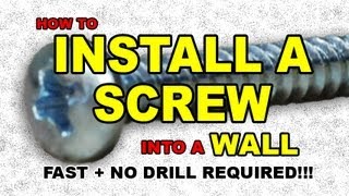 How to INSTALL a SCREW into a WALL anchor drywall [upl. by Atinehc274]