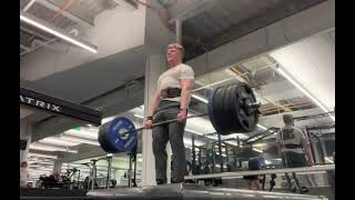 500x7 conventional deadlift and 405x8 lowmid bar squat [upl. by Jilleen689]