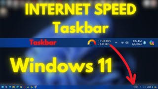 Show INTERNET SPEED on Taskbar Windows 1110 [upl. by Ellehsyt895]