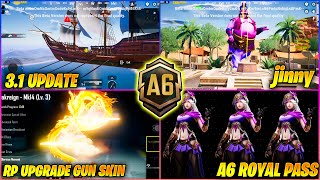 😱 OMG  NEW A6 ROYAL PASS IS HERE  NEW XSUIT amp UPGRADABLE GUN SKINS  31 UPDATE IN BGMIPUBGM [upl. by Ener]