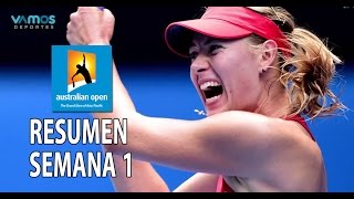 Resumen de la primera semana del Abierto de Australia 2015 [upl. by Bibi733]