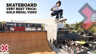 GUI KHURY LANDS 1080 Pacifico Skateboard Vert Best Trick  X Games 2021 [upl. by Mozes]