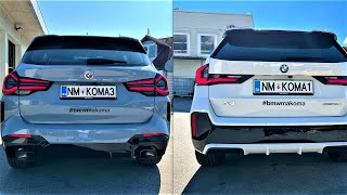 New BMW X3 2023 vs New BMW X1 2023  STARTUP Comparison by Supergimm [upl. by Mixam97]