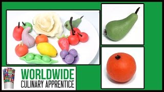 Marzipan Fruits  Cake decoration  Desert Garnishes  Sweet Treats  Sugar Garnishes Art [upl. by Boris]