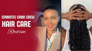 EMIRATES CABIN CREW HAIR CARE MY HAIR WASH DAY ROUTINES CURLY HAIRemirates cabincrew haircare [upl. by Rich810]