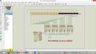 PIC16F84A Control LED 32 by using 74595 [upl. by Durrace]