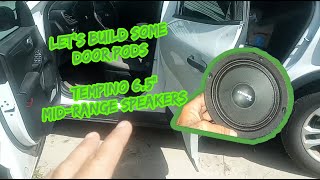 😳🔊🔊🔊 Full System Install EQ Amp door pods built midrange Speakers Tampino 65s [upl. by Erdnaxela]