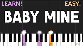 Baby Mine  From Dumbo Disney  EASY Piano Tutorial [upl. by Lemrej505]