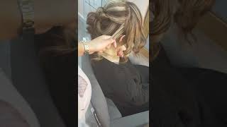 Coiffure simple cheveux courts ondulé ramassé تسريحة بسيطة للشعر قصير اونديلي [upl. by Wanids]