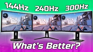 144Hz vs 240Hz vs 300Hz Gaming Monitors Ultimate Test with 3K Hours On CSGO [upl. by Kristie]