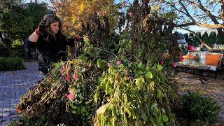 Cleaning Out 3 Annual Beds So Satisfying ☺️🍂🥀  Garden Answer [upl. by Coco]