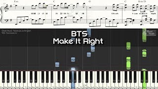 BTS  Make It Right 피아노악보Piano Sheet Music  Piano Cover 피아노 커버  Chord코드 [upl. by Murat]