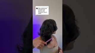 Riahthefire Shrinkage vs Silk Press shorts fyp hairtutorial naturalhair curlyhair silkpress [upl. by Idihsar676]