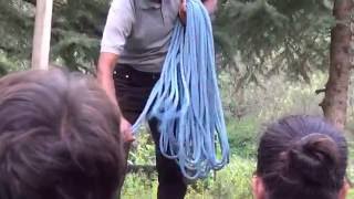 CLIMBING KNOTSROPE COILING TECHNIQUESABVIMAS MANALI BASIC MOUNTAINEERING COURSEROPE COILING [upl. by Ardnac]