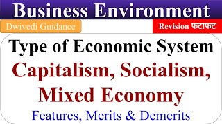 economic system capitalism socialism and mixed economy economic system business environment [upl. by Manella]