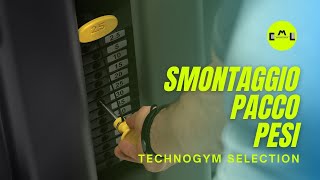 Smontaggio pacco pesi  macchinari Technogym Selection [upl. by Ettenyar446]