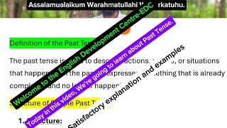 Mastering the Simple Past Tense Structure Usage and Examples by Akhtar HussainEDC [upl. by Modnar]