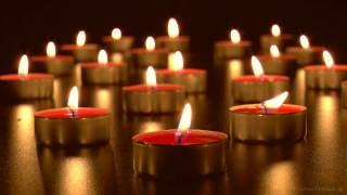 🕯Virtual Candles Relaxing Burning Tealights with Soothing Wind Chimes HD [upl. by Lytsirhc328]