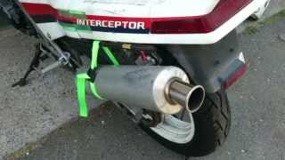 VFR750F RC24 Left Side Exhaust [upl. by Nosyd]