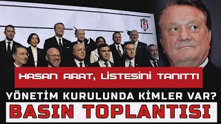 HASAN ARAT YÖNETİM KURULU LİSTESİNİ TANITTI  HASAN ARAT BASIN TOPLANTISI 29112023 [upl. by Cly800]